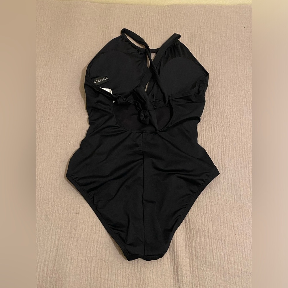 La Blanca Elegant Black One Piece Swimwear. Size 8 - Picture 2 of 7